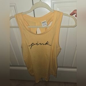 🌟PINK Victoria's Secret Light Yellow Tank Top XS